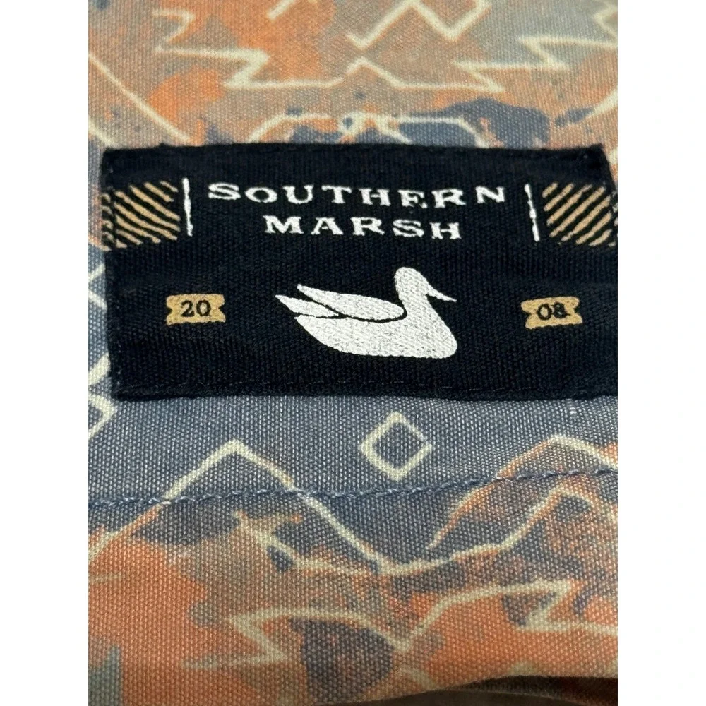 Southern Marsh Shoals SEAWASH Swim Trunks Mayan Watercolor Slate Coral 2XL NEW